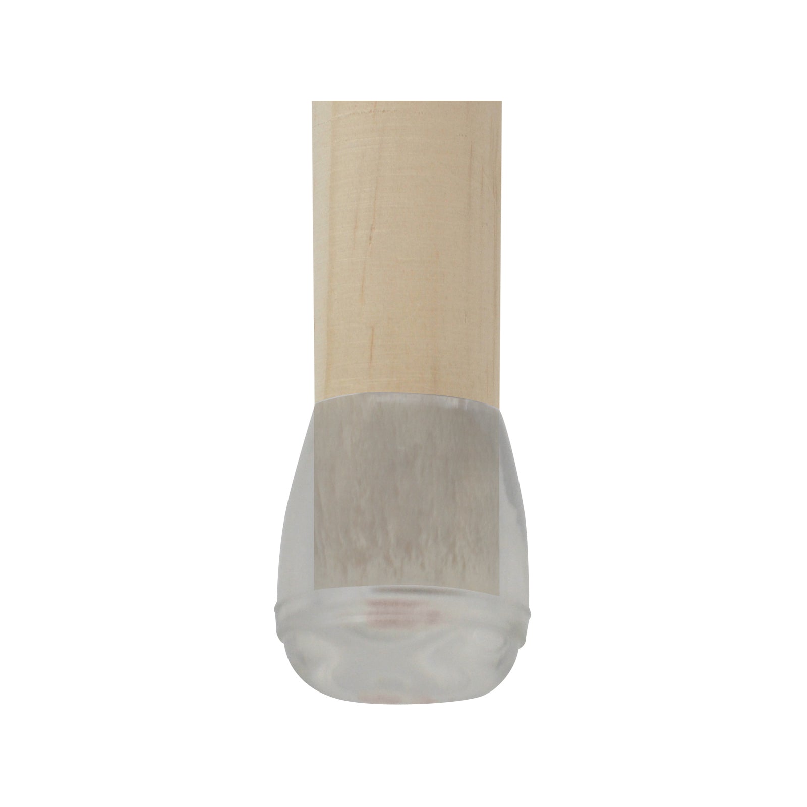 Surface Gard 12mm Clear Round Plastic Chair Leg Tips - 4 Pack