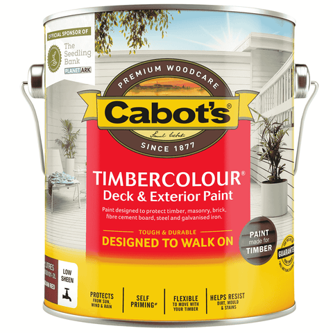 Cabot's Timbercolour Indian Red Water Based Deck & Exterior Paint 2L