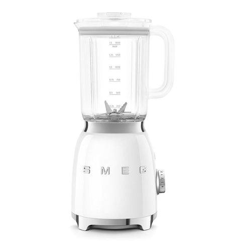 Smeg 50s Style Retro Bench Blender 1.5L - White - 800W Smooth Start Motor, Pulse Function - BLF03WHAU