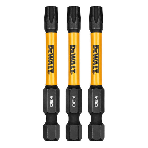 DeWALT FLEXTORQ 57mm TX30 Impact Screwdriver Bit 3 Pack DWAF2TX30IR3