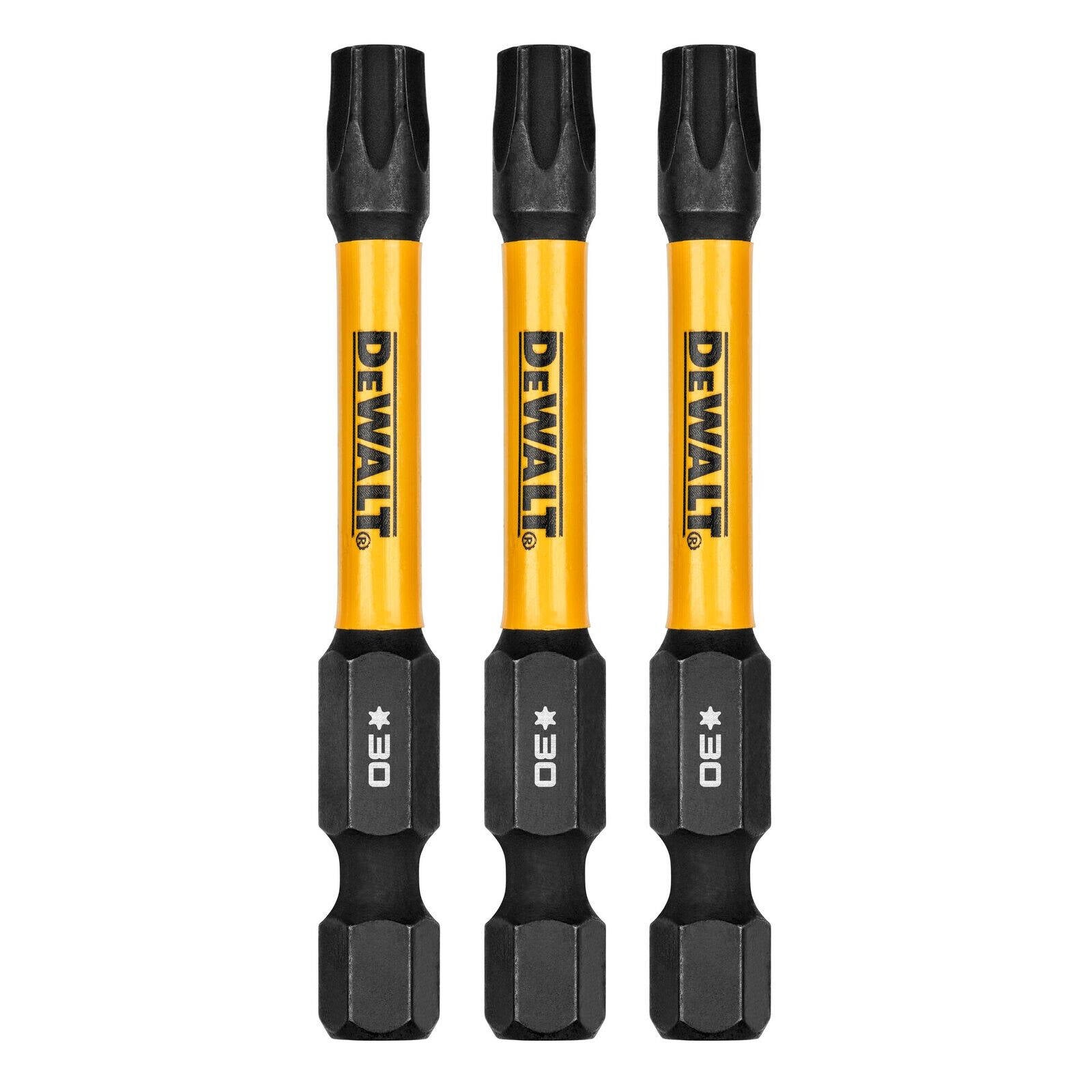 DeWALT FLEXTORQ 57mm TX30 Impact Screwdriver Bit 3 Pack DWAF2TX30IR3