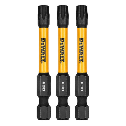 Dewalt Flextorq Screwdriver Bit - TX30 - 57mm - 3 Pack - Durable High Carbon Steel - SuperSaverAU - view 1