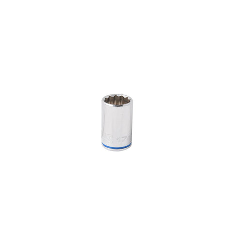Kincrome Socket 17mm 1/2 Drive - Chrome Vanadium Steel - Mirror Polish - SuperSaverAU - view 1