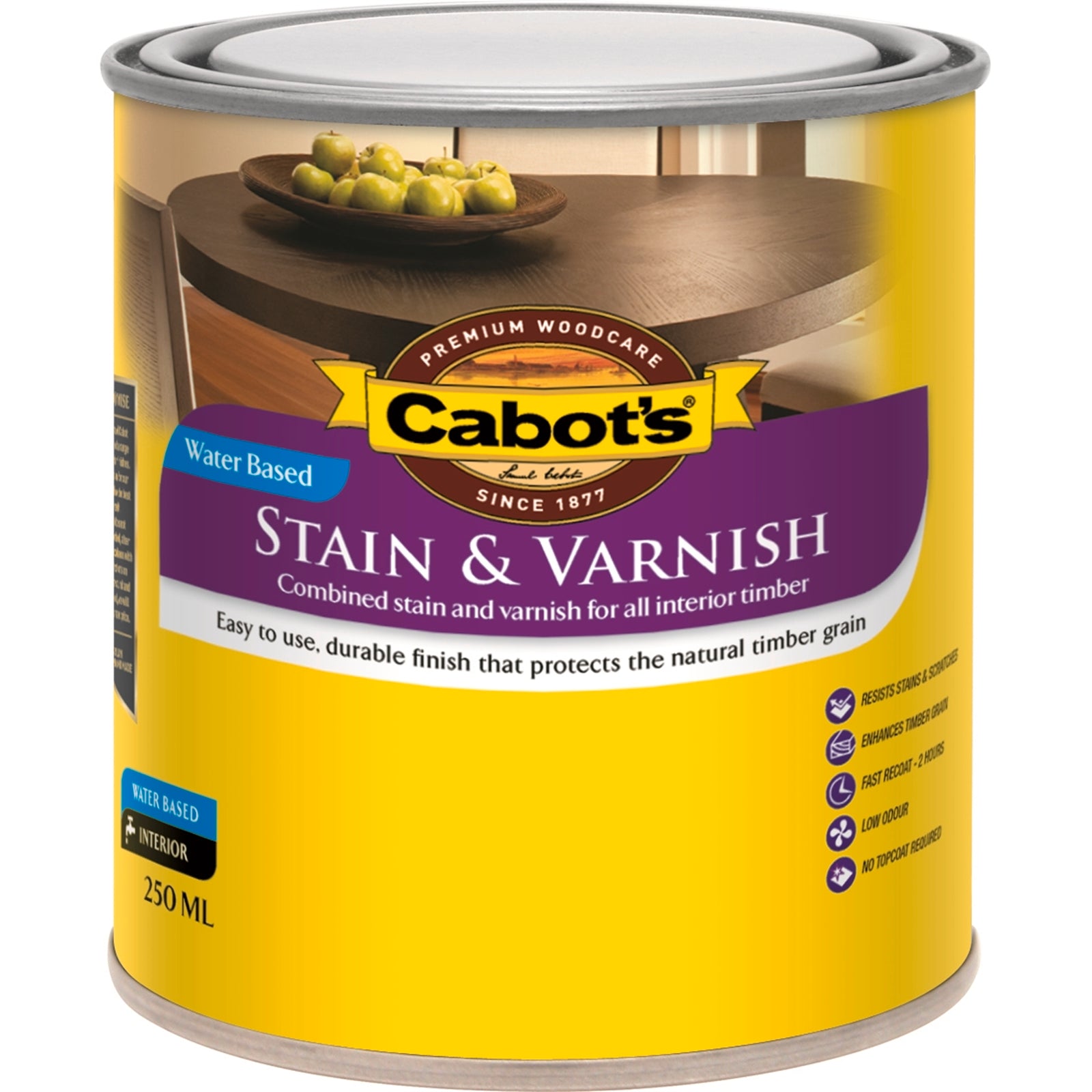 Cabot's 250ml Cedar Satin Water Based Stain & Varnish