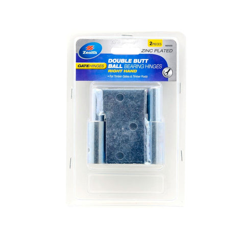 Zenith Zinc Plated Ball Bearing Hinges 2 Pack 104mm Steel Durable - SuperSaverAU - view 1