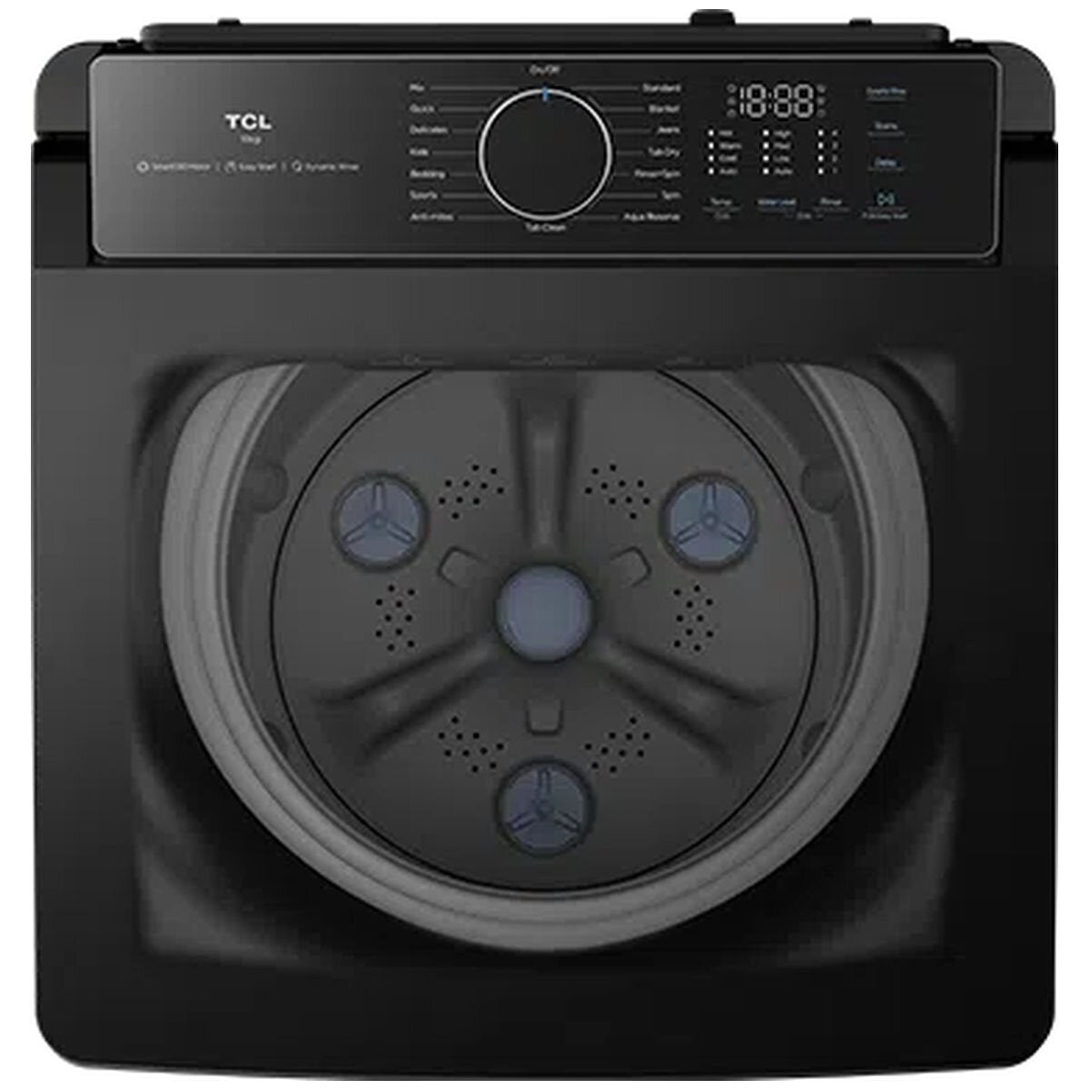 TCL 10kg Top Load Washing Machine - Grey, Direct Drive Motor, Honeycomb Crystal Drum, 15 Programs - WA10P60G