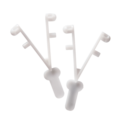 Hy-Clor Wishbone Clips 2 Pack Telescopic Pole Clips Chemical & UV Resistant White