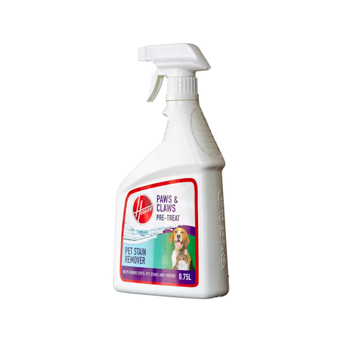 Hoover Paws & Claws Pre-Treat Pet Stain Remover 750ml Enzymatic Concentrated