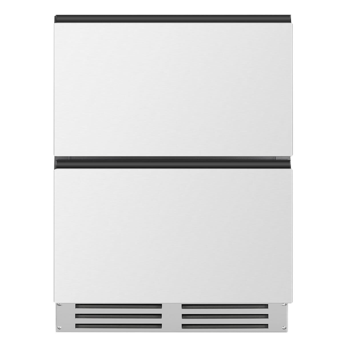 Artusi 127L single zone double drawer beverage chiller - stainless steel, holds 97 cans - AUBF620X