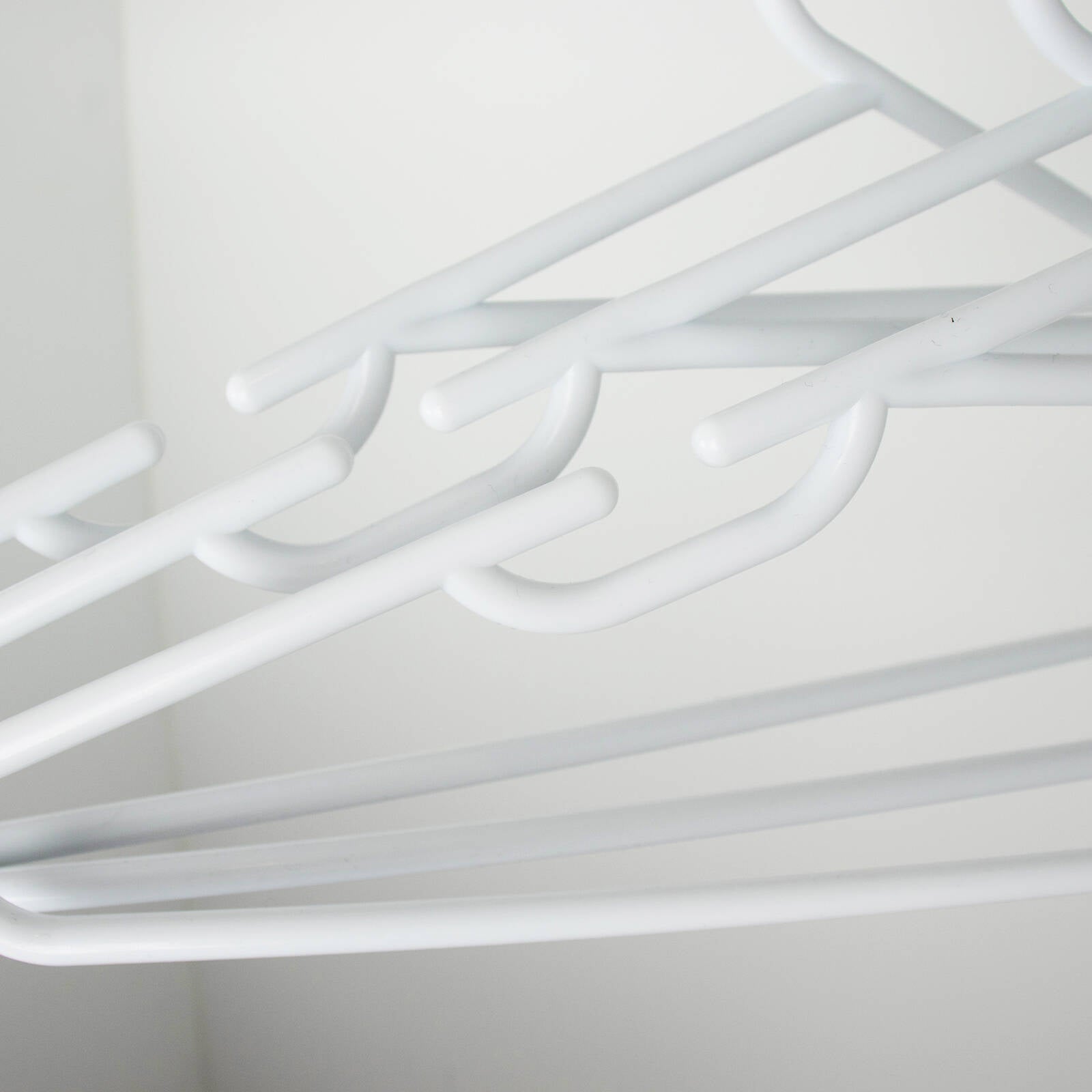 All Set White Plastic Tube Clothes Hangers 10 Pack