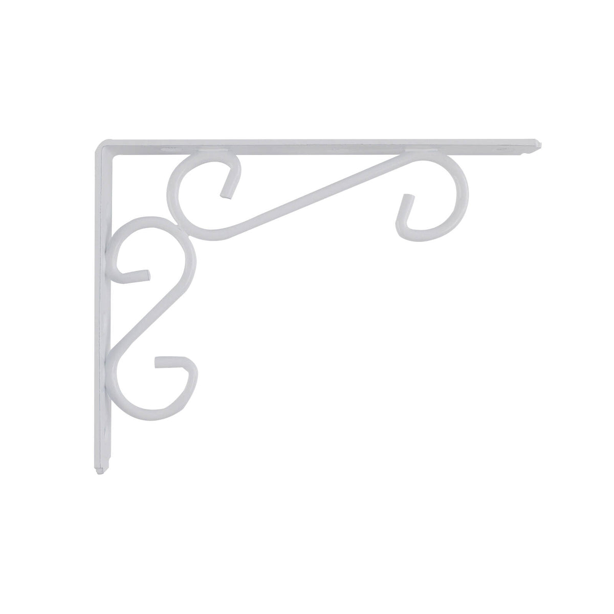 Carinya 200 x 150mm White Powder Coated Steel Heavy Duty Scroll Stay Bracket, 200kg