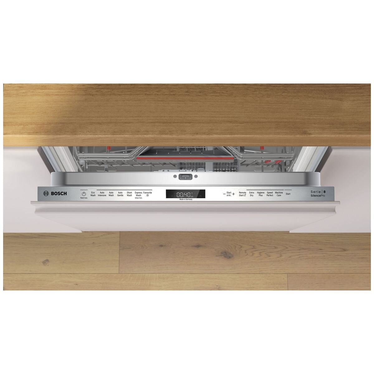 Bosch 60cm Series 8 Integrated Dishwasher - 15 Place Settings, Zeolith PerfectDry, TimeLight - SMV8ZCX02A