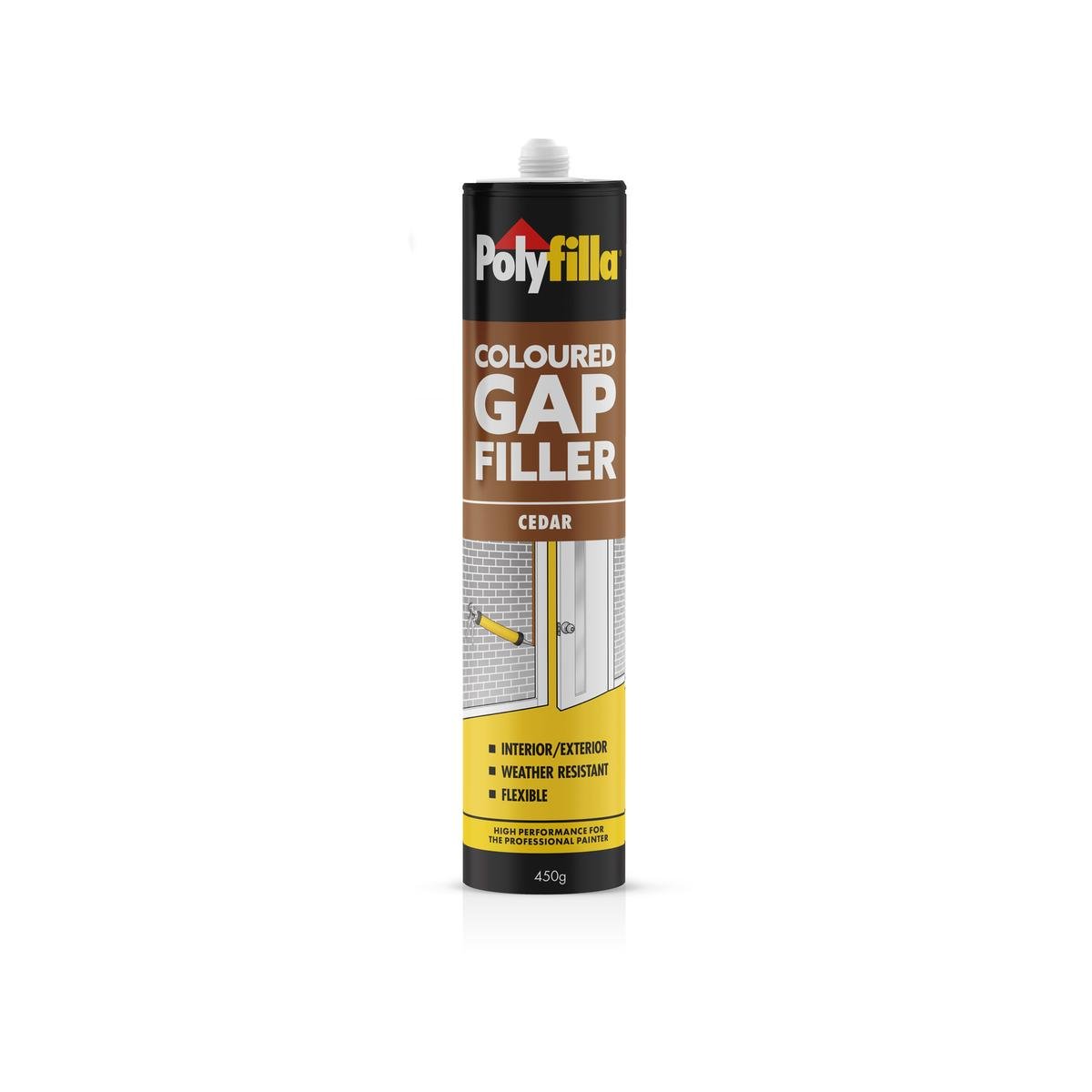 Poly 450g Cedar Acrylic Coloured Caulk Gap Filler Indoor Outdoor