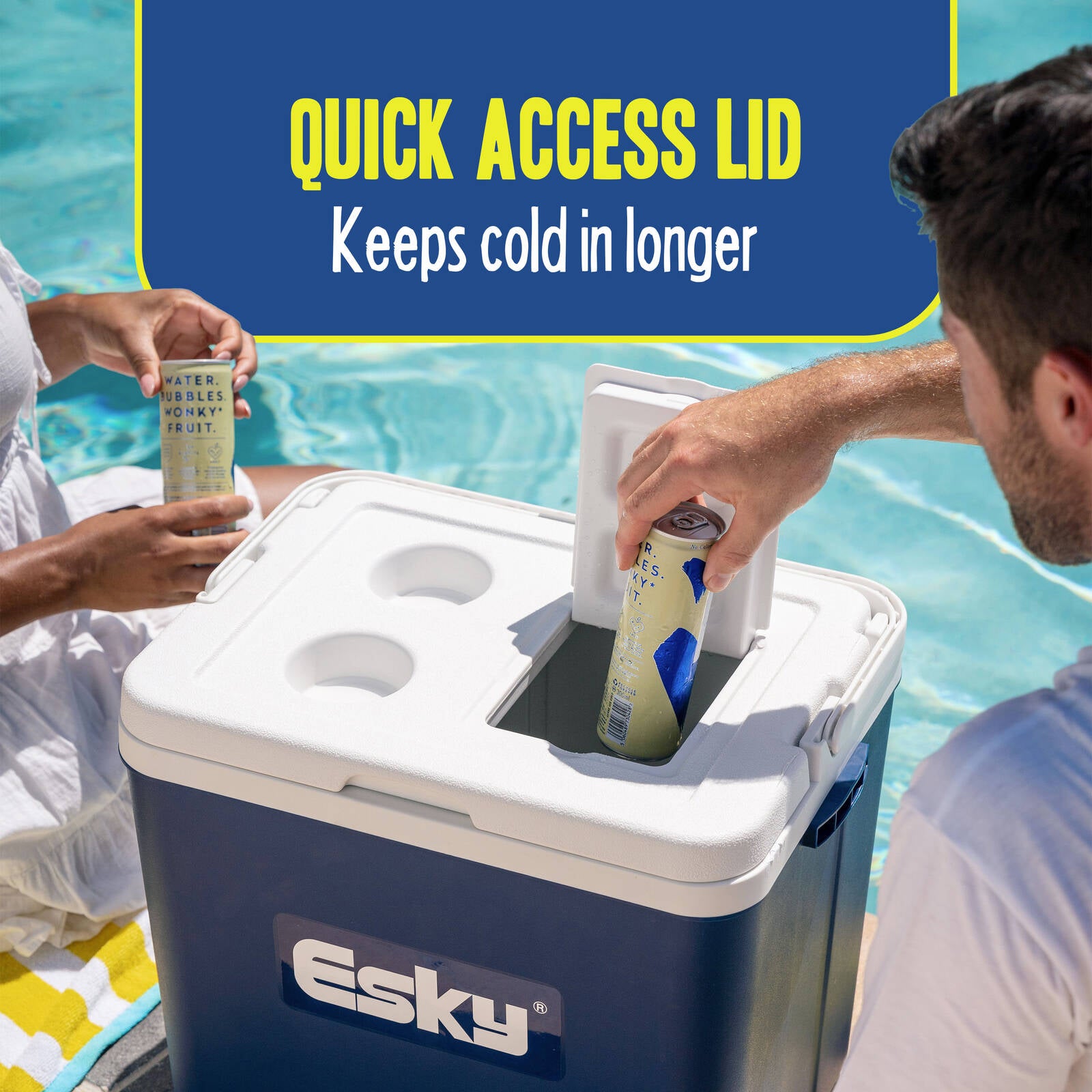 Esky Chilla 33L Hard Cooler Insulated Leak-Resistant Blue