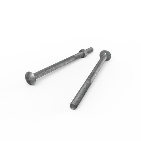 Zenith Hot Dip Galvanised M12 x 220mm Cup Head Bolts Nuts Each - SuperSaverAU - view 1
