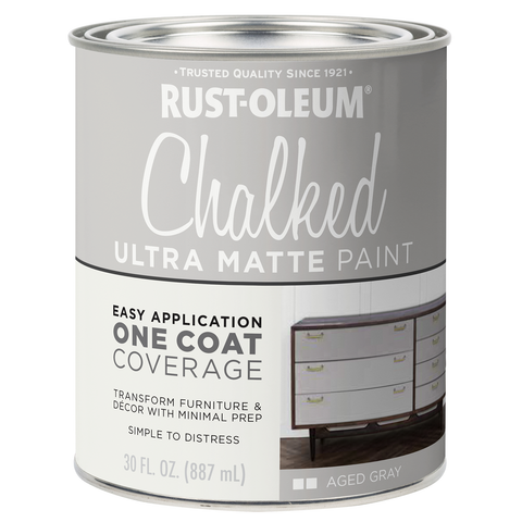 Rust-Oleum Chalked Ultra Matt Aged Grey Furniture Paint 887ml
