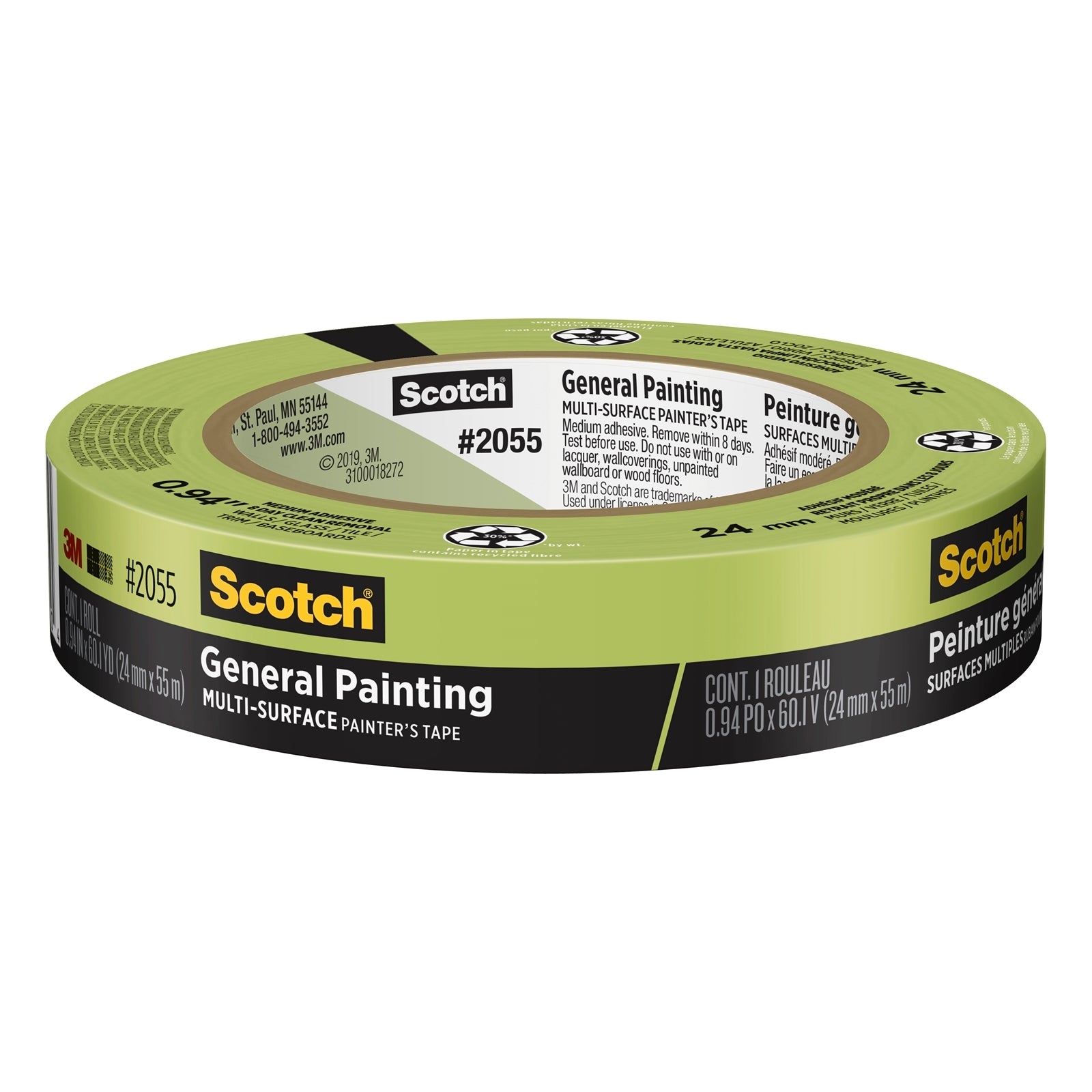 Scotch 24mm x 55m General Painting Masking Tape Medium Adhesion