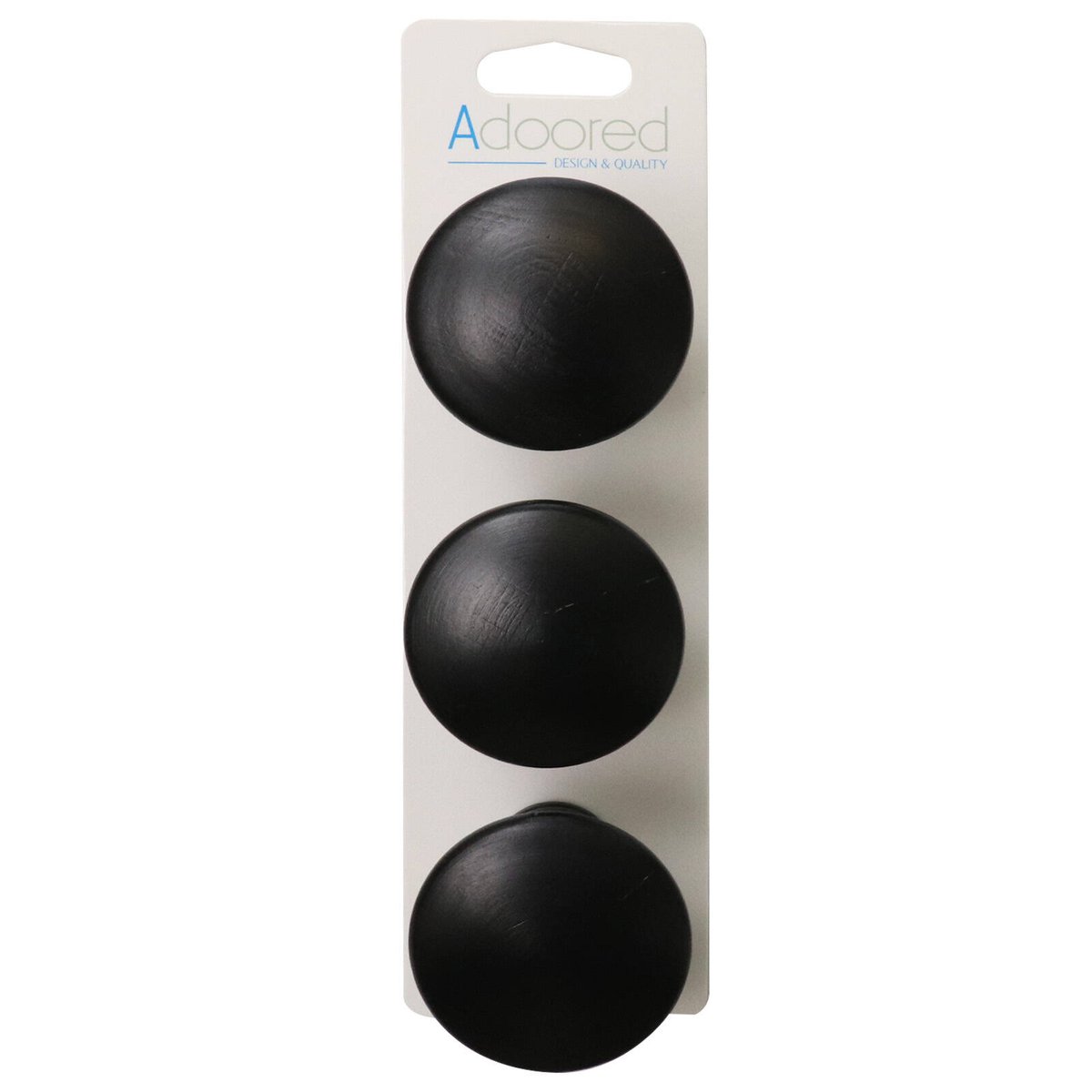 Adoored Black Circle Deco Hat and Coat Hook 3 Pack