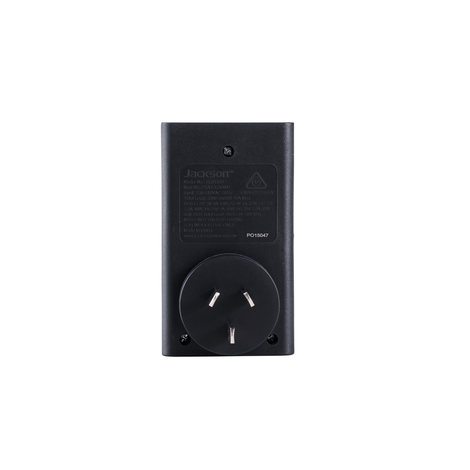 Jackson 1 Outlet Wall Adaptor with USB-C PD30W x2, White