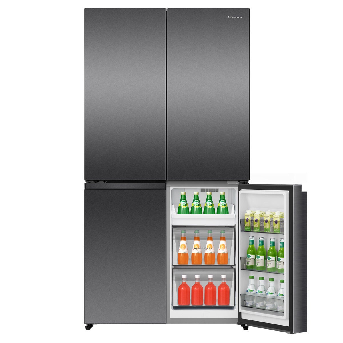 Hisense 647L French Door Fridge - Dark Stainless Steel, 4.5 Star Energy, ConnectLife - HRCD640TB