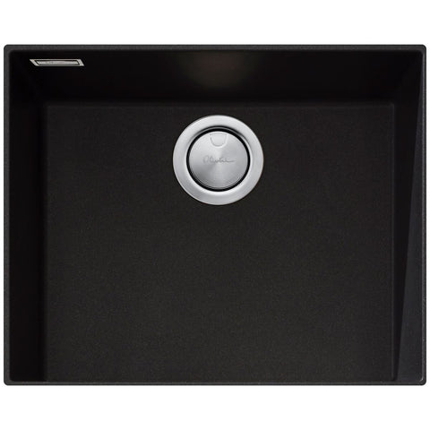Oliveri Large Bowl Undermount Granite Composite Sink - Black, Scratch Resistant - ST-BL1550UOF