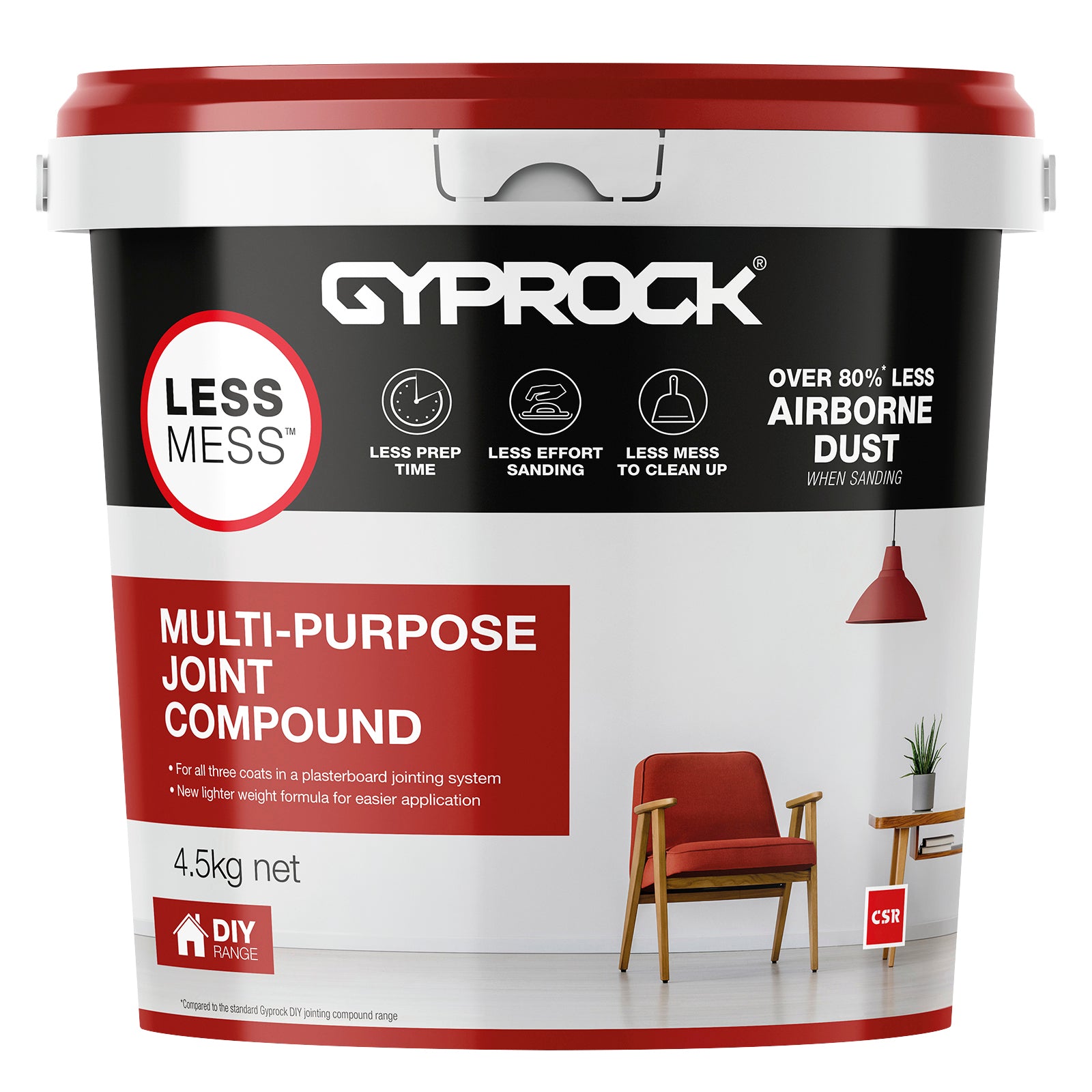 Gyprock CSR 4.5kg Less Mess Multi-Purpose Joint Compound - Premix