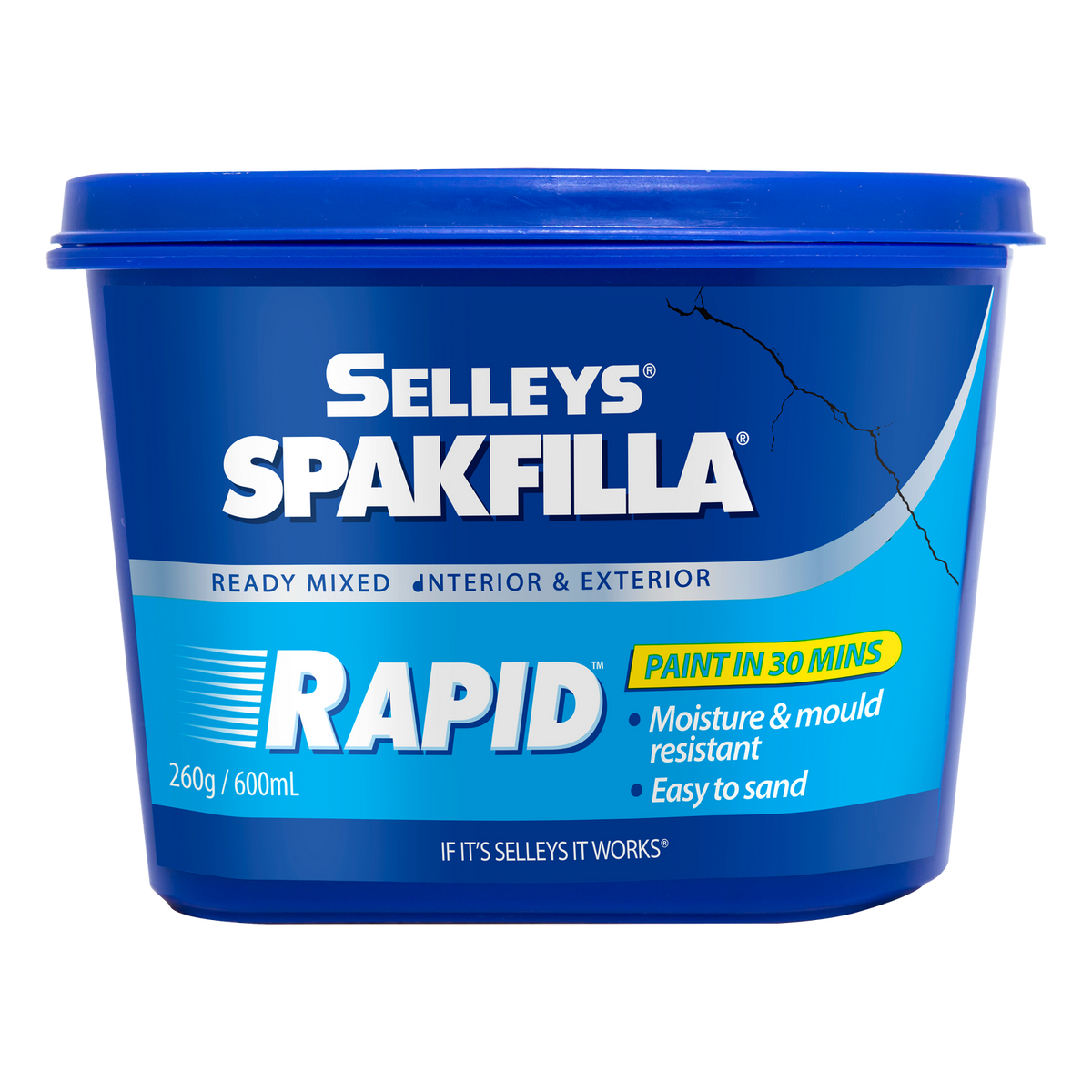 Selleys Spakfilla Rapid Paintable Sandable Gap Filler White 260g