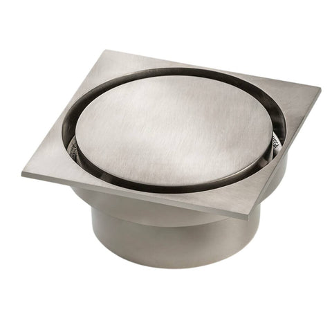 Rogerseller Square Floor Waste 115mm - Brushed Nickel Finish - 3806001007
