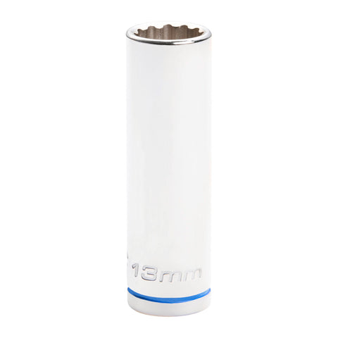 Kincrome 13mm 3/8" Square Drive Deep Socket, 12-Point Chrome Vanadium, Rust Resistant