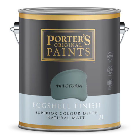 Porter S Washable Paint - Hailstorm - 2L - Eggshell Finish - 162mm x 156mm x 141mm - SuperSaverAU - view 1