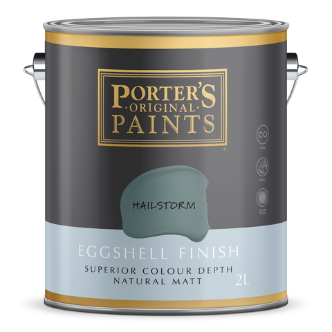 Porter's 2L Hailstorm Eggshell Washable Interior & Exterior Paint