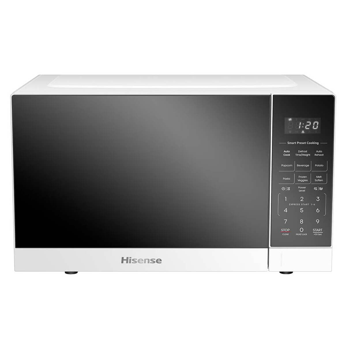 Hisense 25L multifunction microwave oven - 900W, pearl white, ten power levels, touch controls - HMAS2509WP