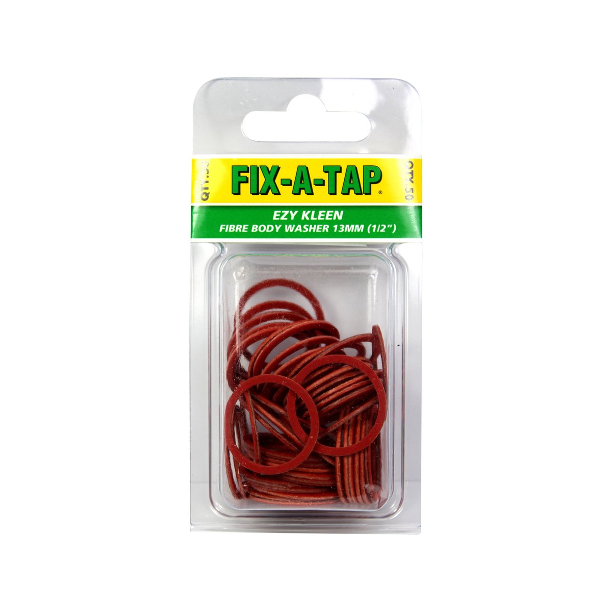 Fix-A-Tap Ezy Kleen Fibre Body Washer 50 Pack, Red for Tap Repair