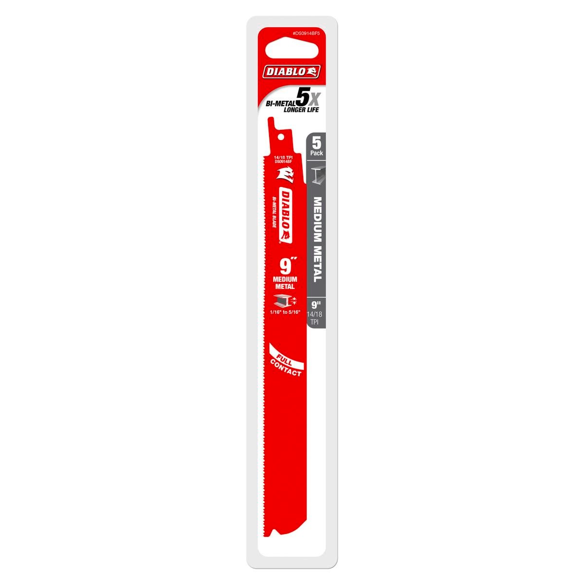 Diablo Reciprocating Saw Blades - 9" - Bi-Metal - Dual Tooth Design - 5 Pack - SuperSaverAU - view 1