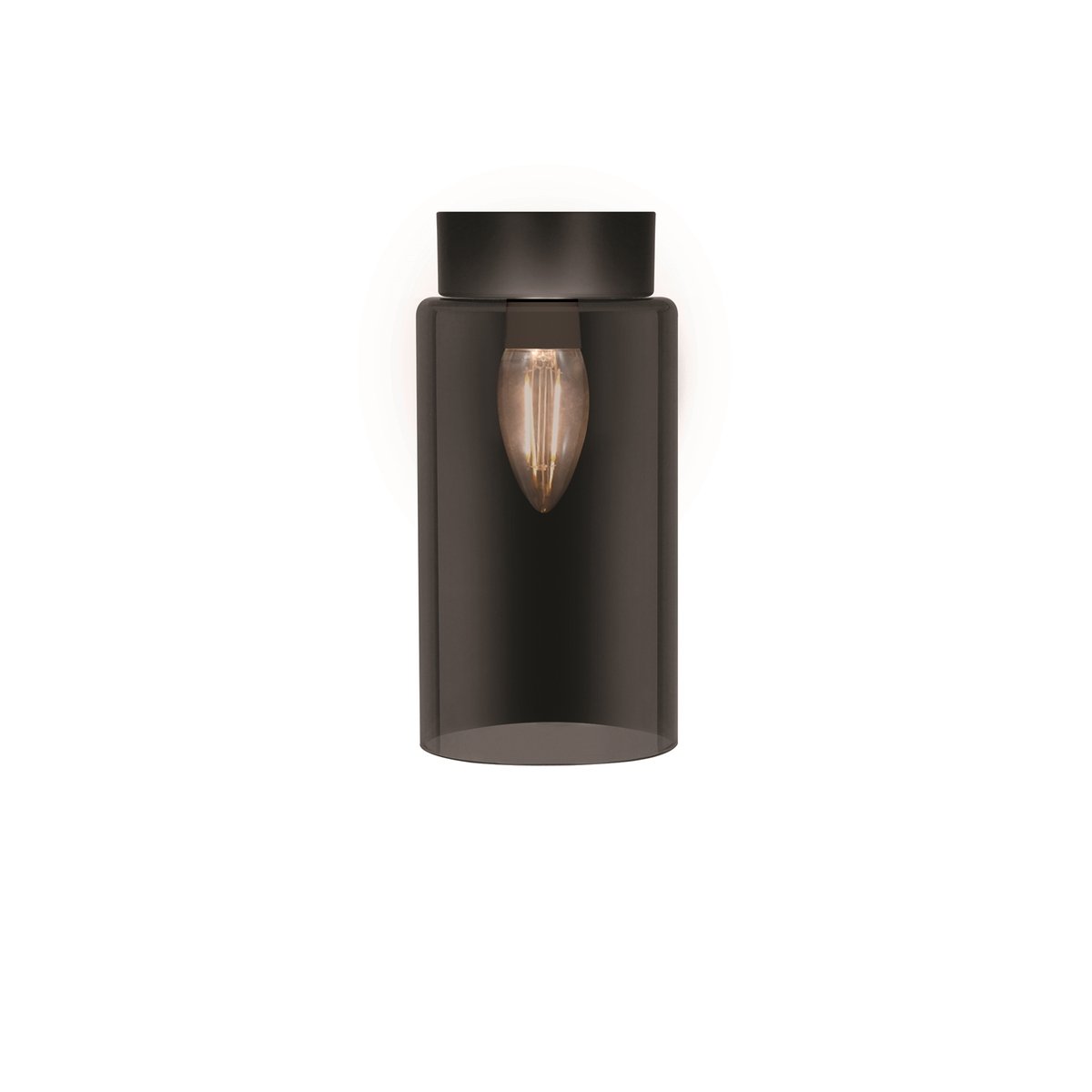 Mirabella Harrison Matt Black Smoked Glass Batten Fix Light I002958