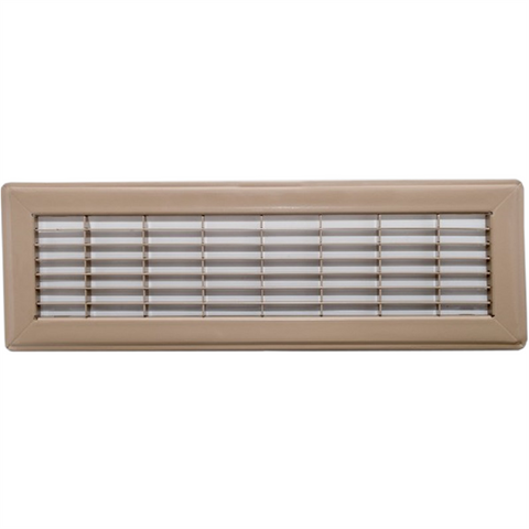 Accord Metal Floor Vent - 100 x 400mm - Steel - Beige Finish - SuperSaverAU - view 1
