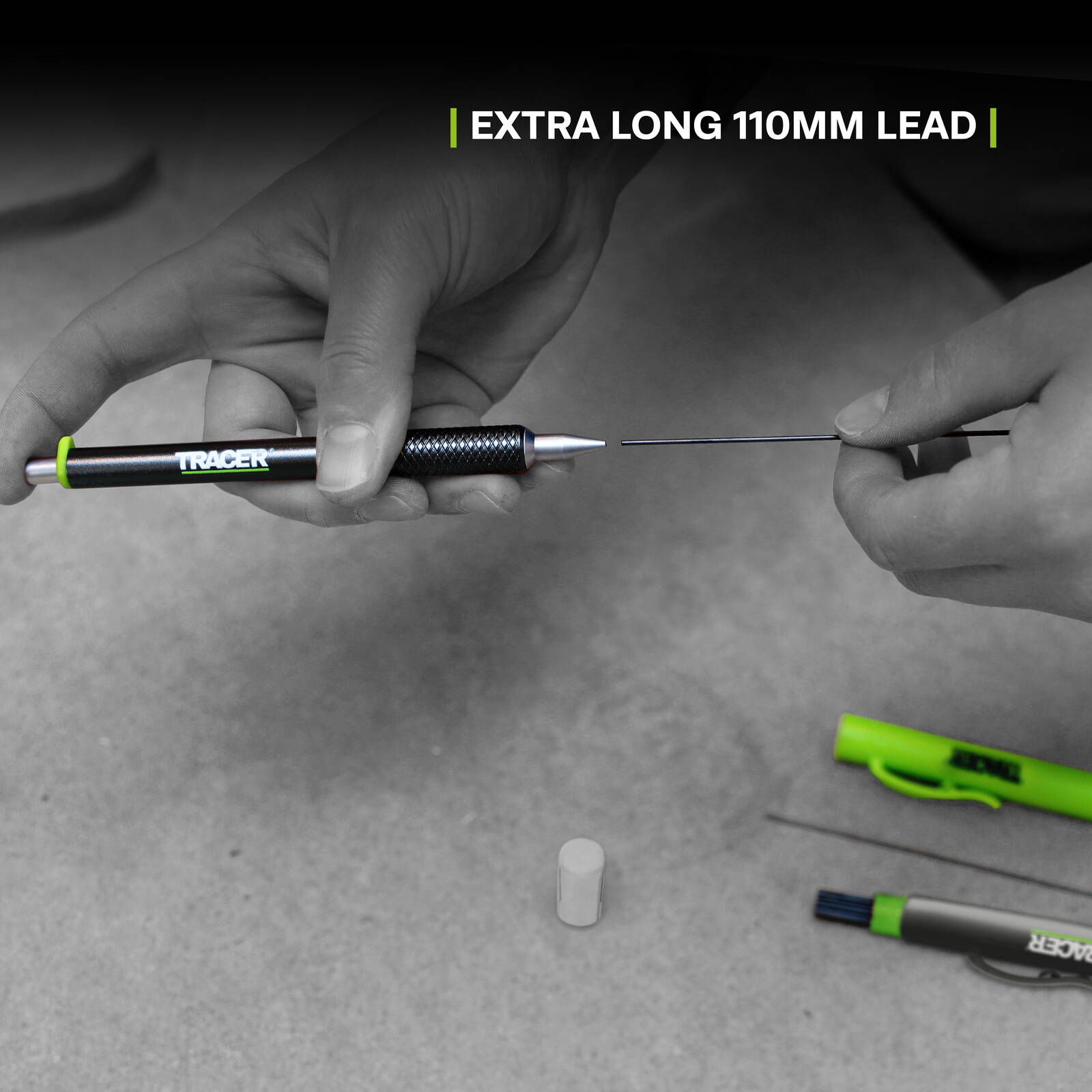 TRACER PRO 1.3mm Aluminium Precision Construction Pencil with Holster Marking Tool