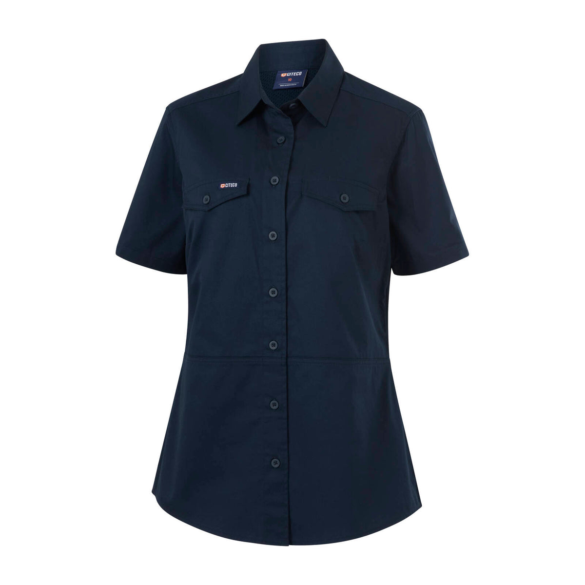 Citeco Women's Navy Short Sleeve Shirt - Size 16