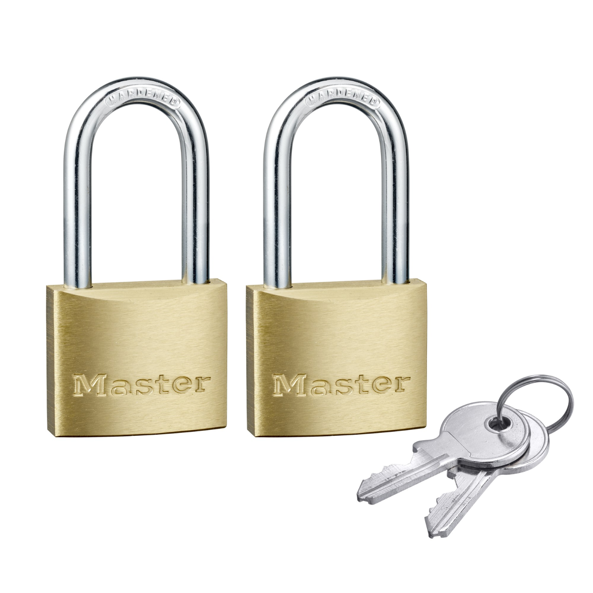 Master Lock 40mm Long Shackle Brass Padlock 2 Pack 1902TLFAU