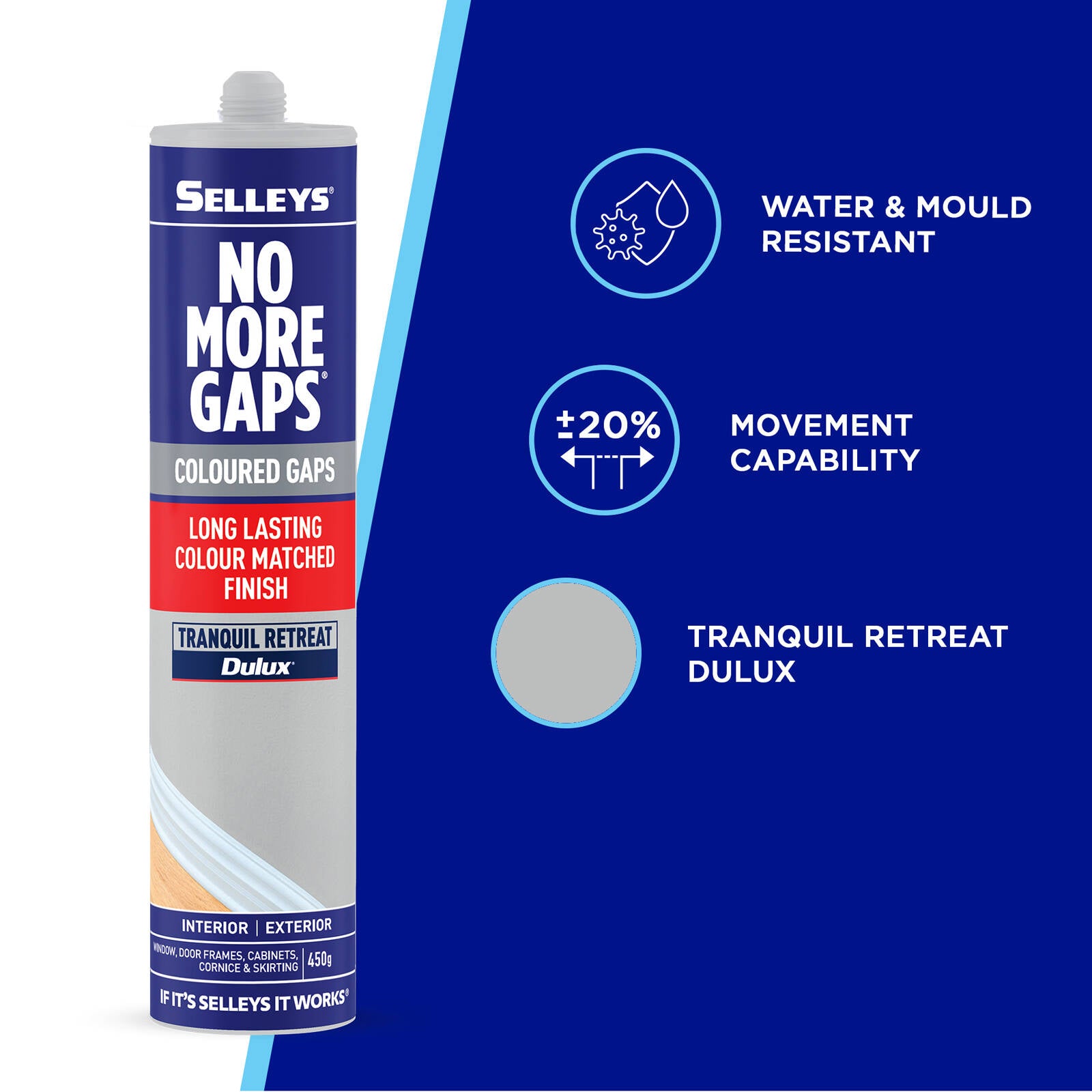 Selleys 450g No More Gaps Dulux Tranquil Retreat Interior Gap Filler