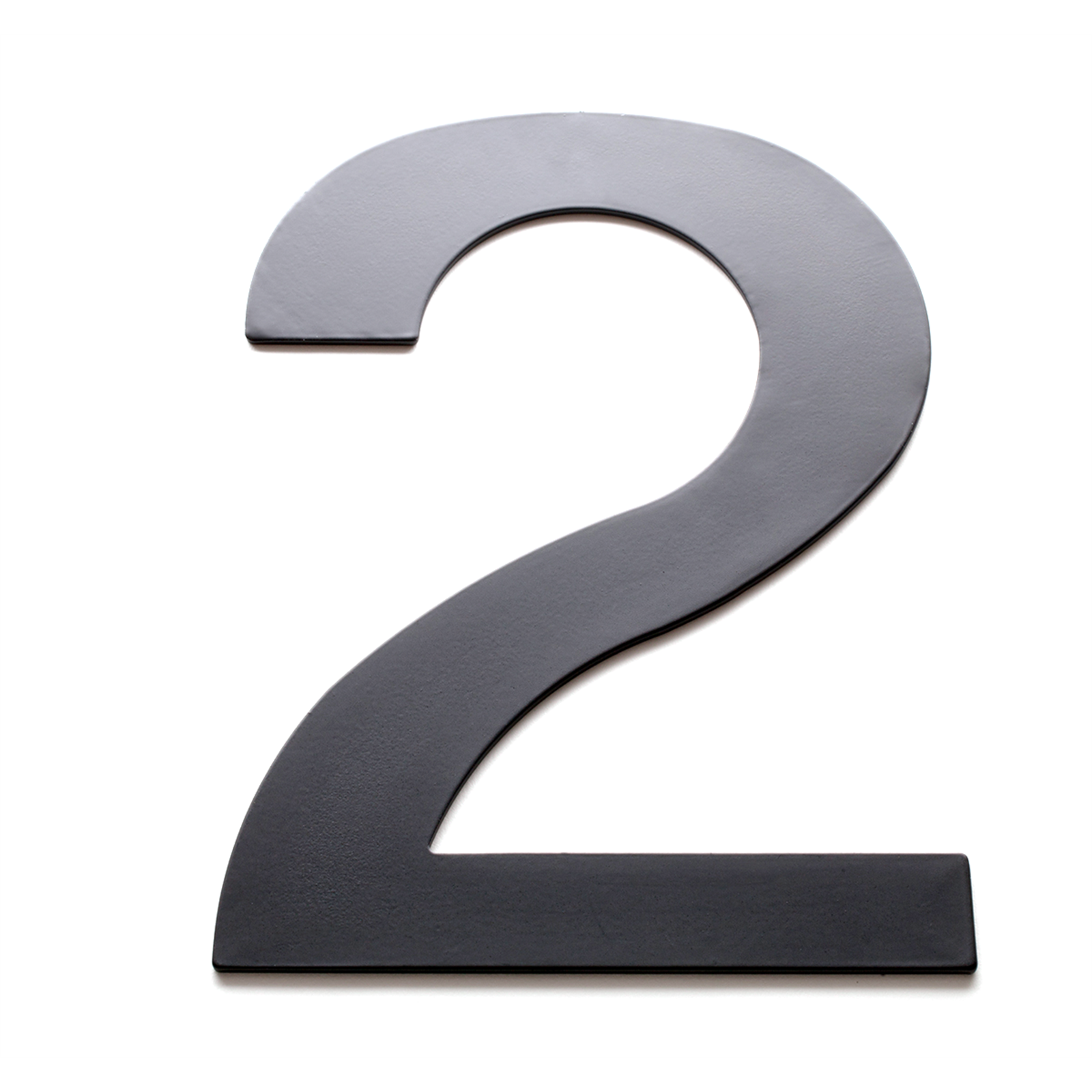 Sandleford 200mm Black Lorenzo House Number 2 - Powder Coated Steel, Weather Resistant
