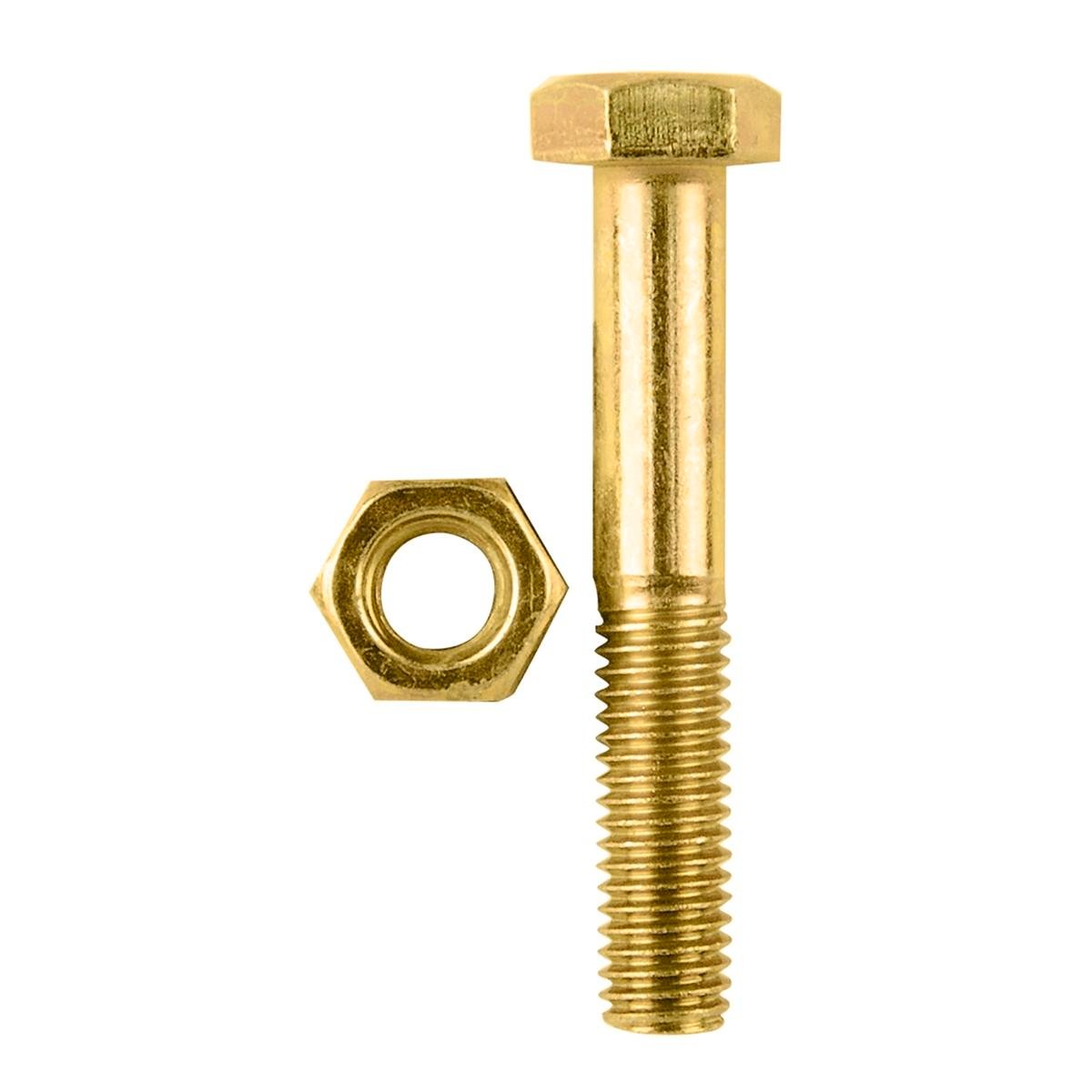 Pinnacle Hex Bolt and Nut - M8 x 50mm - Hi Tensile - Yellow Zinc - 4 Pack - SuperSaverAU - view 1