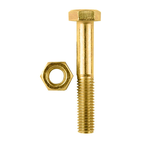 Pinnacle Hex Bolt and Nut - M8 x 50mm - Hi Tensile - Yellow Zinc - 4 Pack - SuperSaverAU - view 1