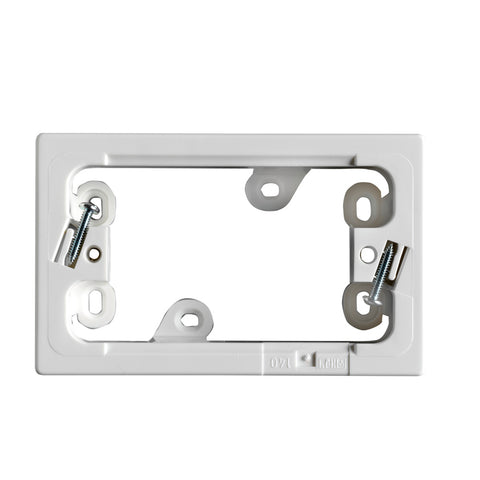 HPM Single Surface Mounting Block, 37mm Deep, White ABS, for Powerpoints & Switches