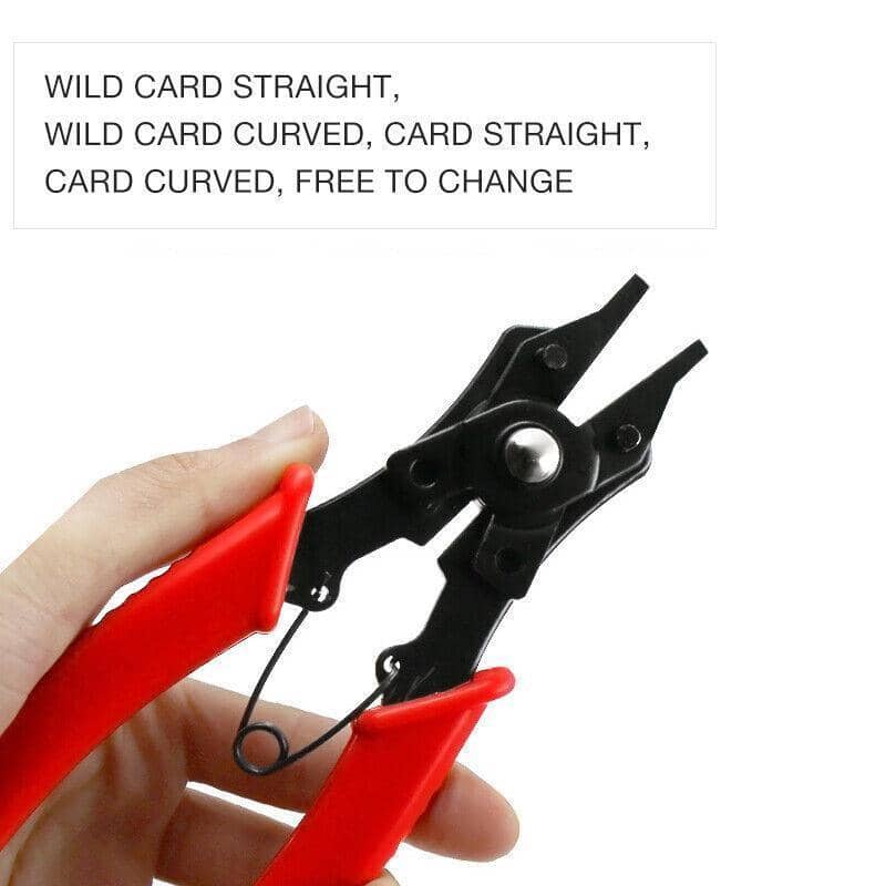4-In-1 Circlip Plier Set with Snap Ring Heads - Blue - view 5