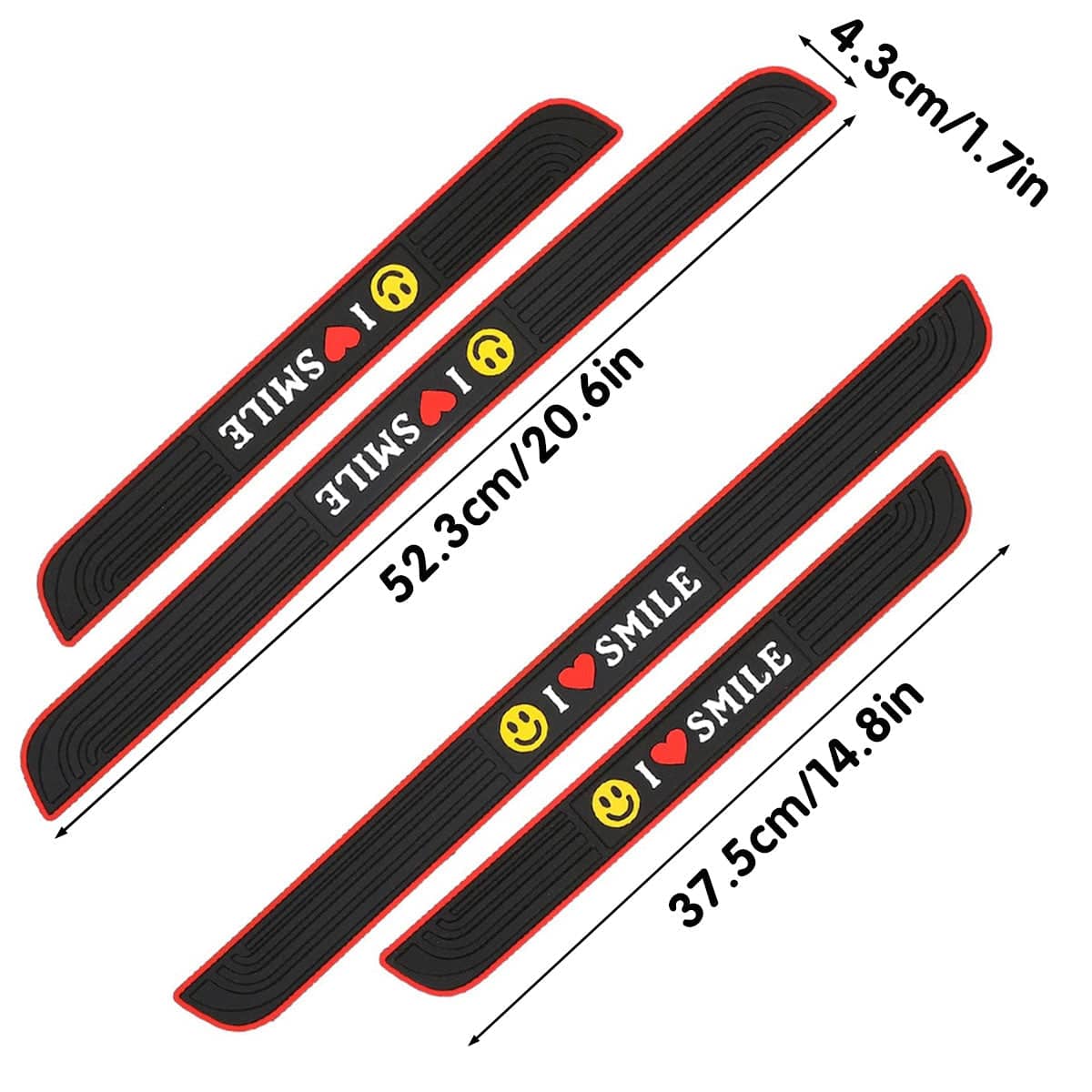 4 Piece Car Door Sill Protector Strips, Anti-Collision Scratch Guards - view 3