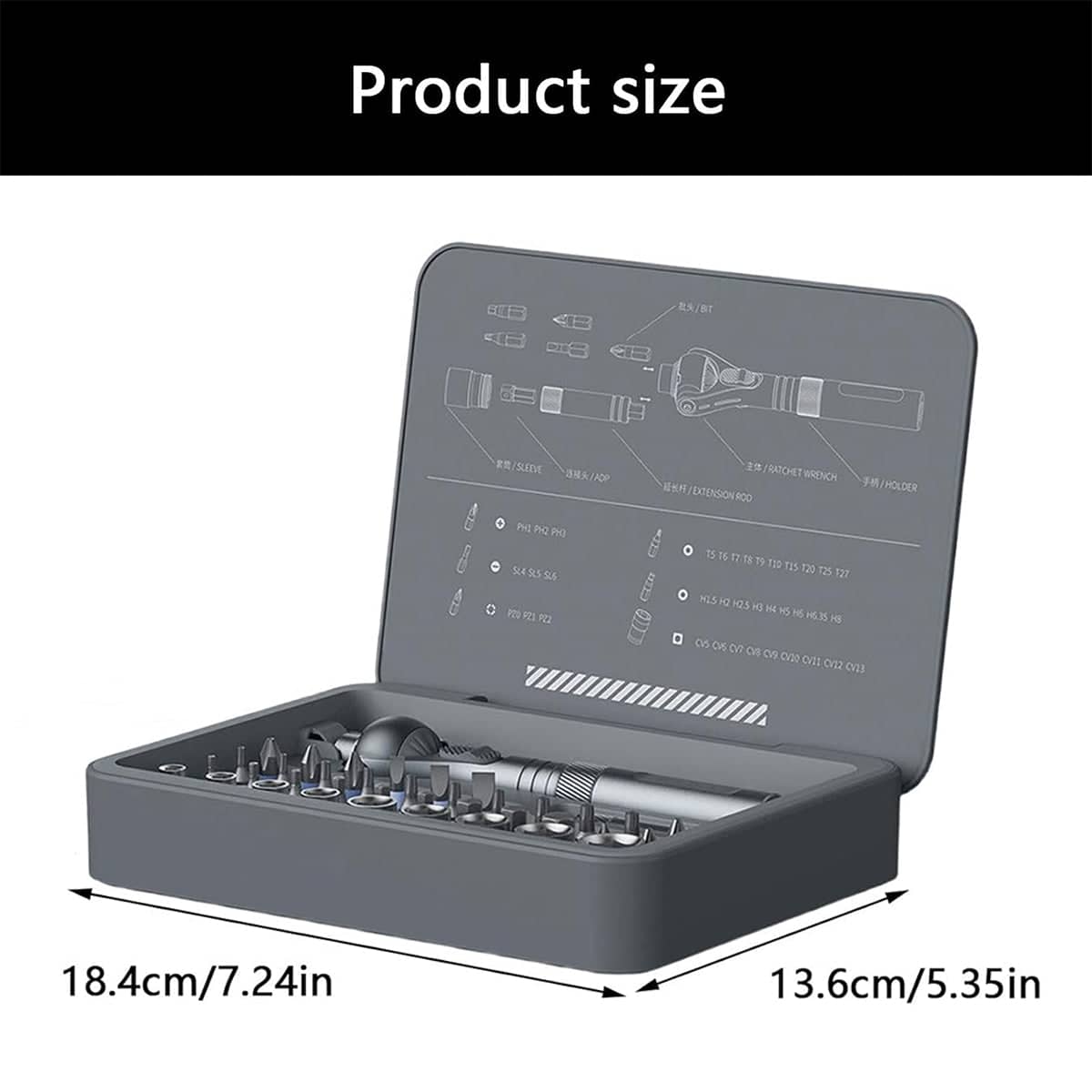 40-In-1 Ratchet Screwdriver Set with Storage Case for Auto and Home Repair - view 3
