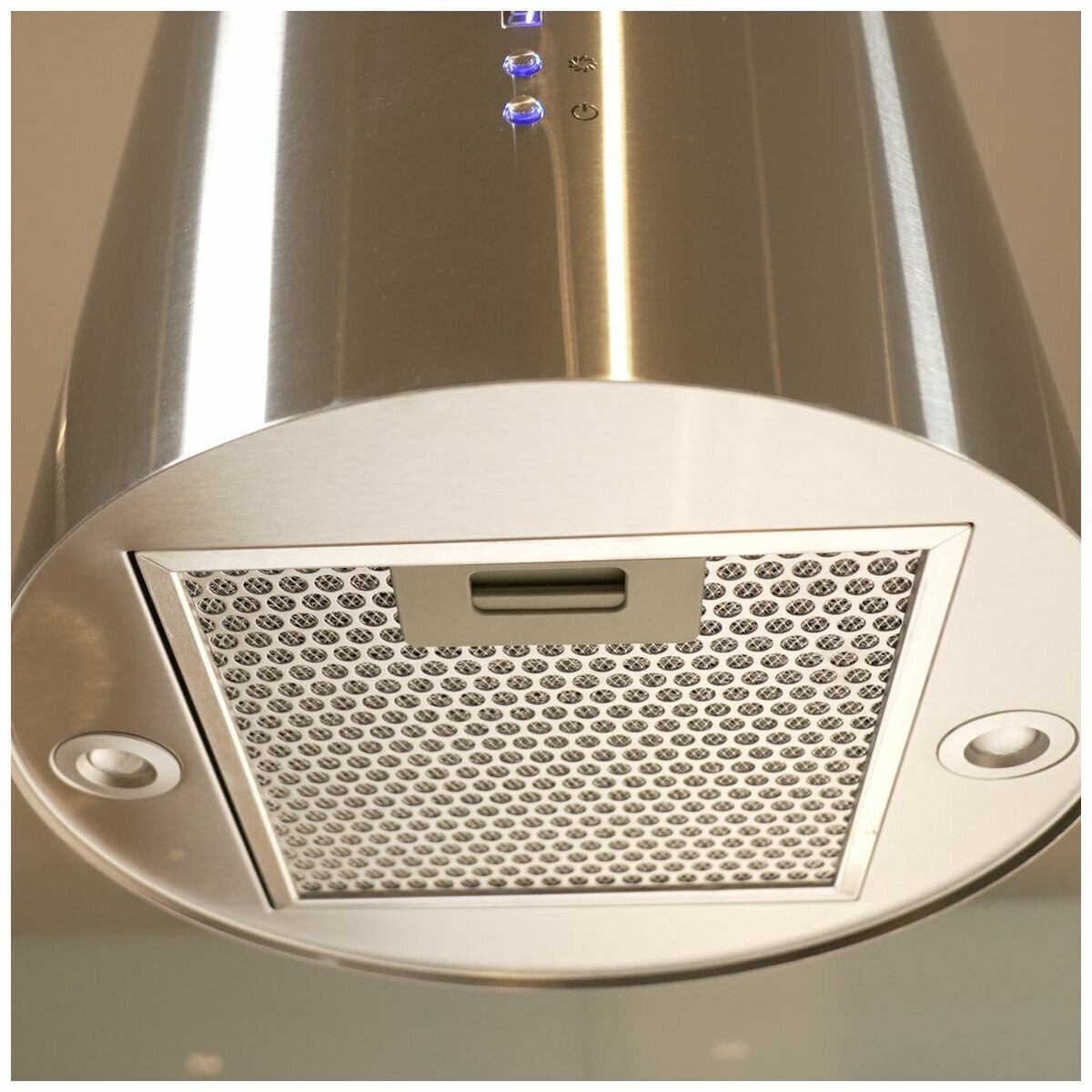 Linarie 35cm Tube Island Rangehood - 700m³/h, 3 Fan Speeds - Stainless Steel, Remote Control - RAHID35X