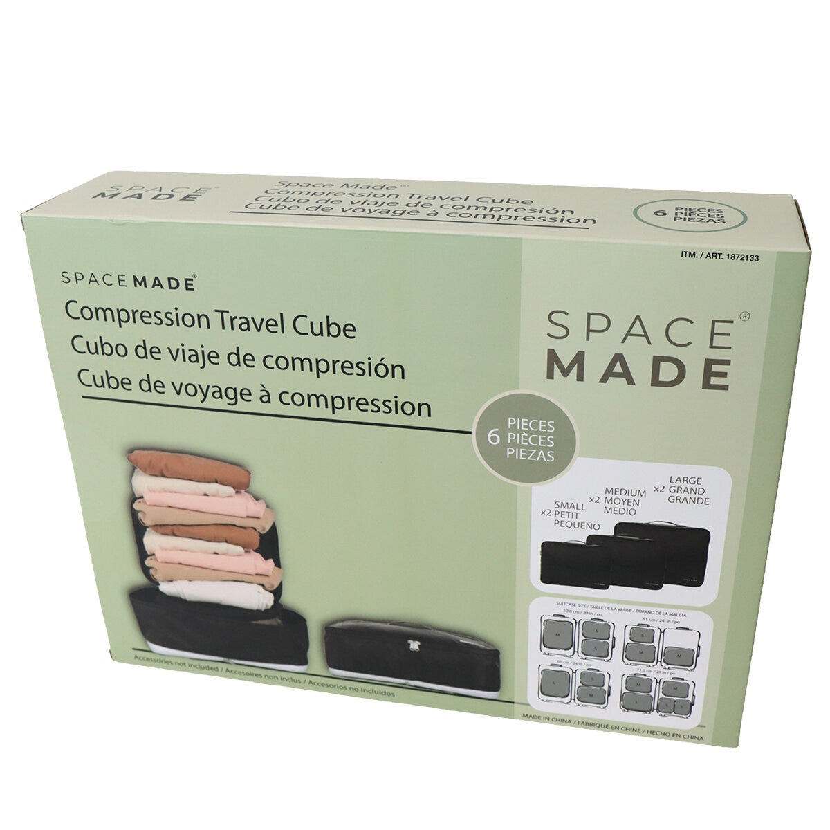 SpaceMade Compression Travel Cube Set 6 Piece