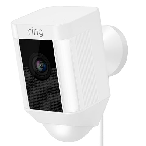 Ring Spotlight Cam Wired Security Camera - 1080p HD, Customisable Motion Zones, White - SuperSaverAU - view 1